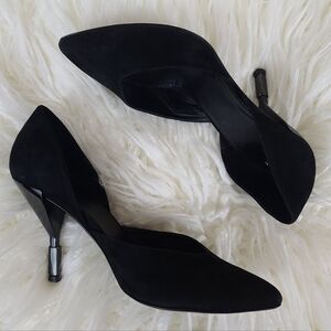 Pierre Hardy 37 Suede Leather Dorsay Pointy Heels Pumps